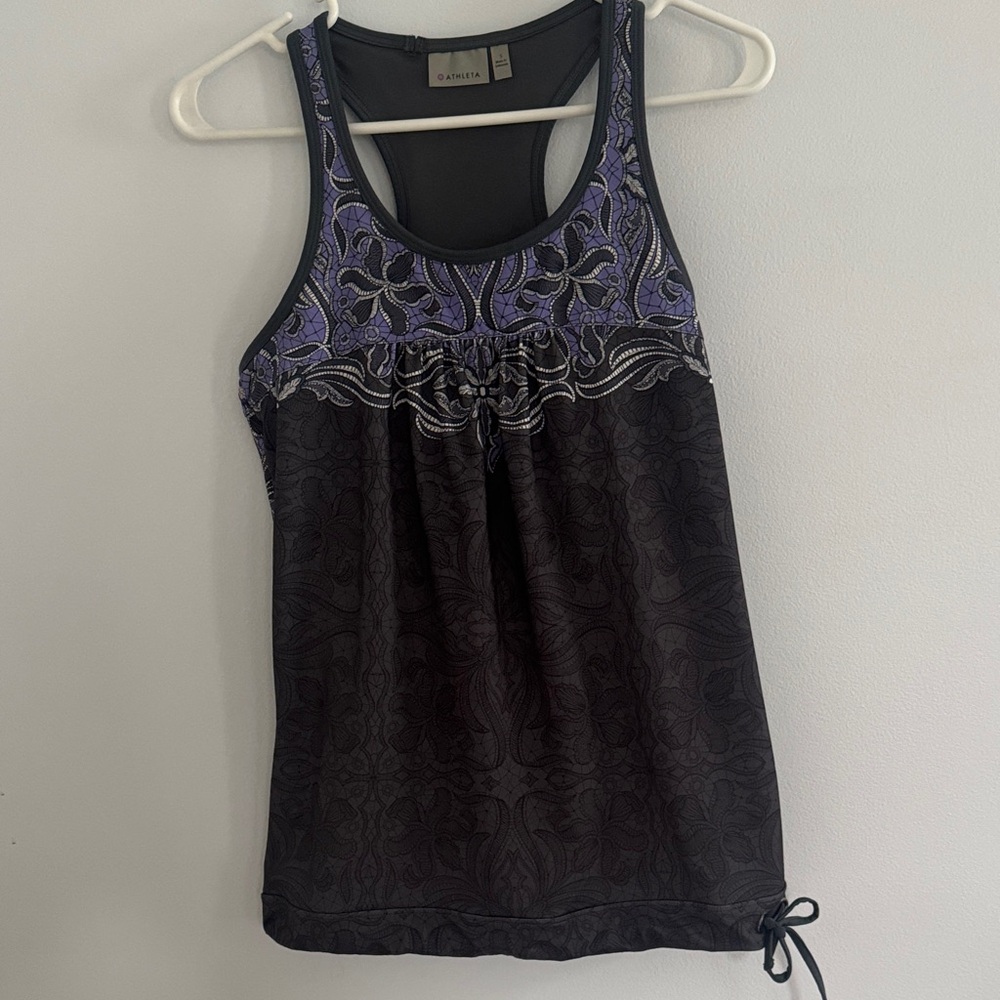 Athleta Black and Purple Women's Top